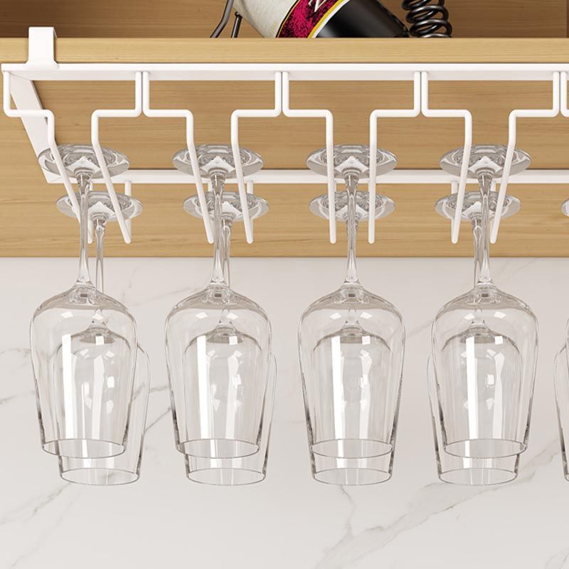 Modern Hanging Wine Glass Rack Metal Glass & Stemware Holder under Cabinet