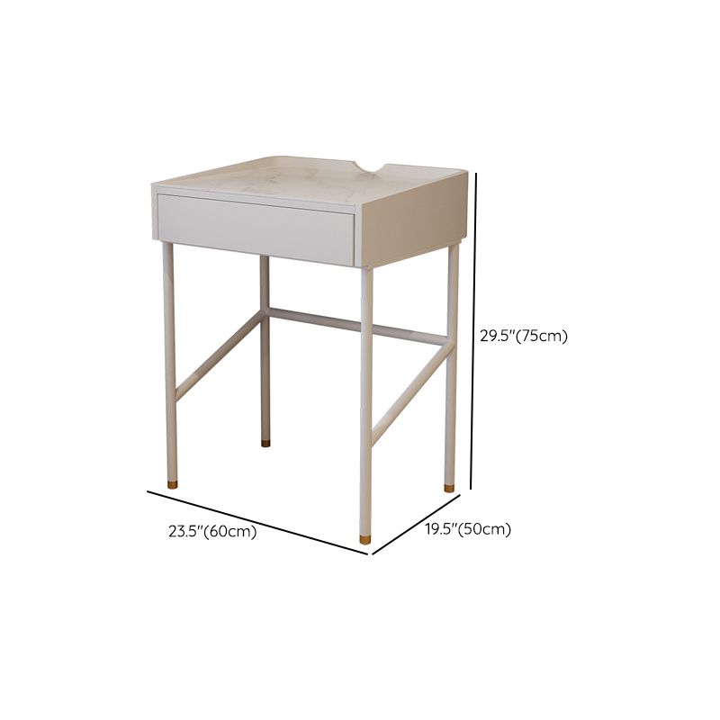 Modern White Vanity Solid Wood Makeup Dressing Table Stool Set