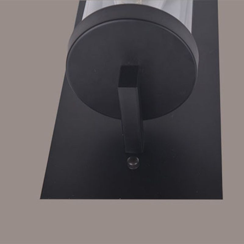 Glass Black Wall Lighting Fixture Shaded Industrial-Style Wall Light Fixture for Aisle