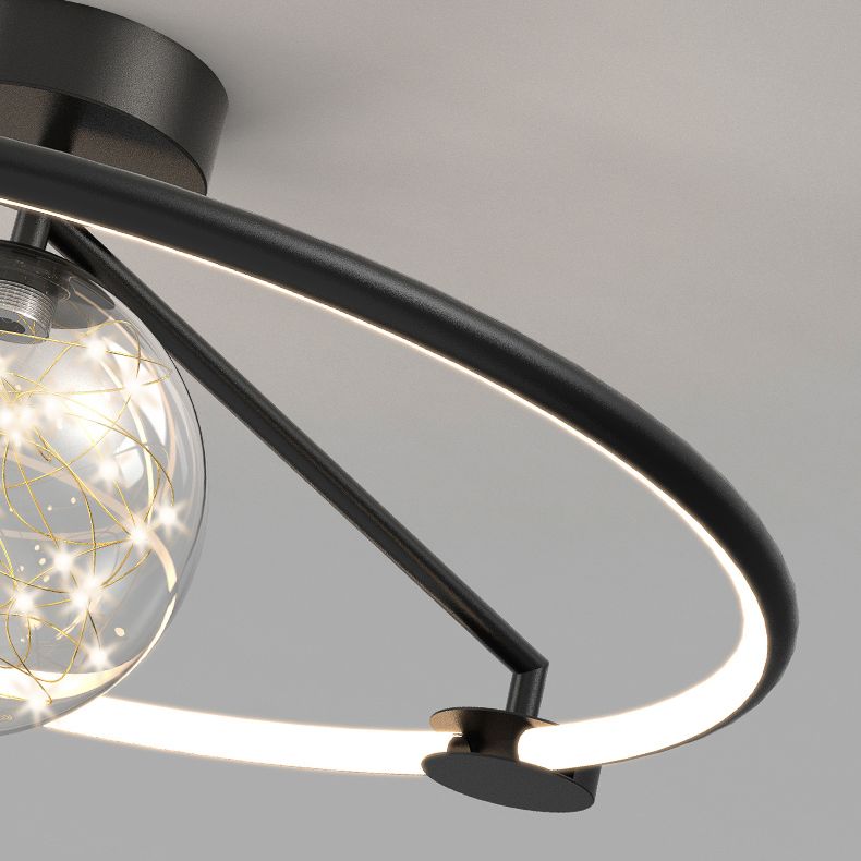 Hedendaags aluminium 1-licht LED-spoelmontagecirkel plafond gemonteerd licht voor slaapkamer