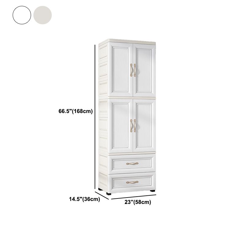 Plastic Storage Cabinet for Bedroom Modern Hinged Door Cabinet
