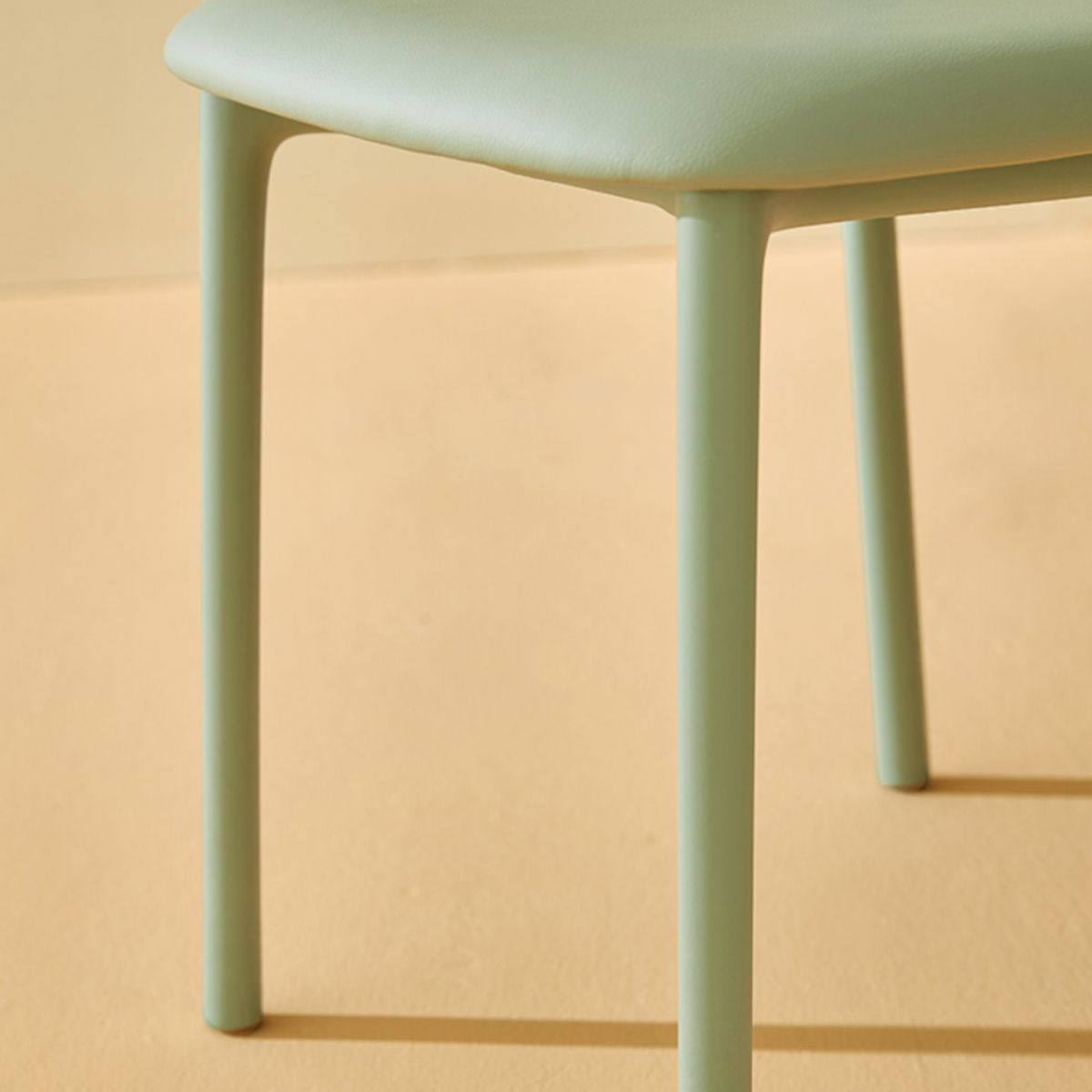 Modern Armless Dining Chairs Plastic Open Back Dining Chairs for Dining Room