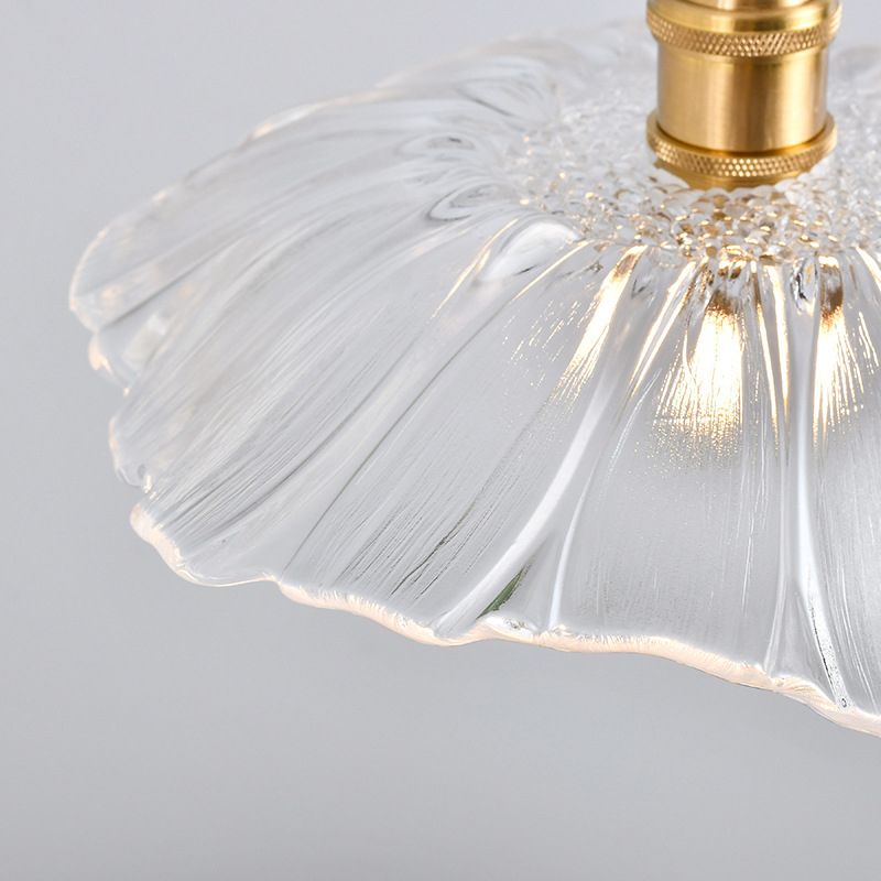 Retro Industrial Ceiling Pendant 1 Light Clear Glass Pendant Light for Kitchen