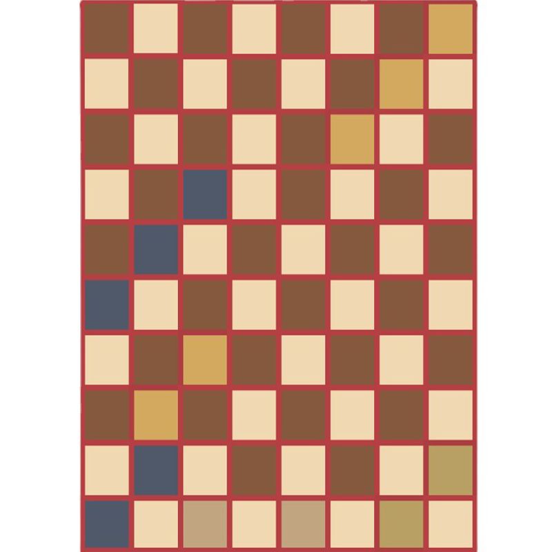 Oranje eigentijds tapijten polyester rooster tapijt wasbaar tapijt voor woonkamer