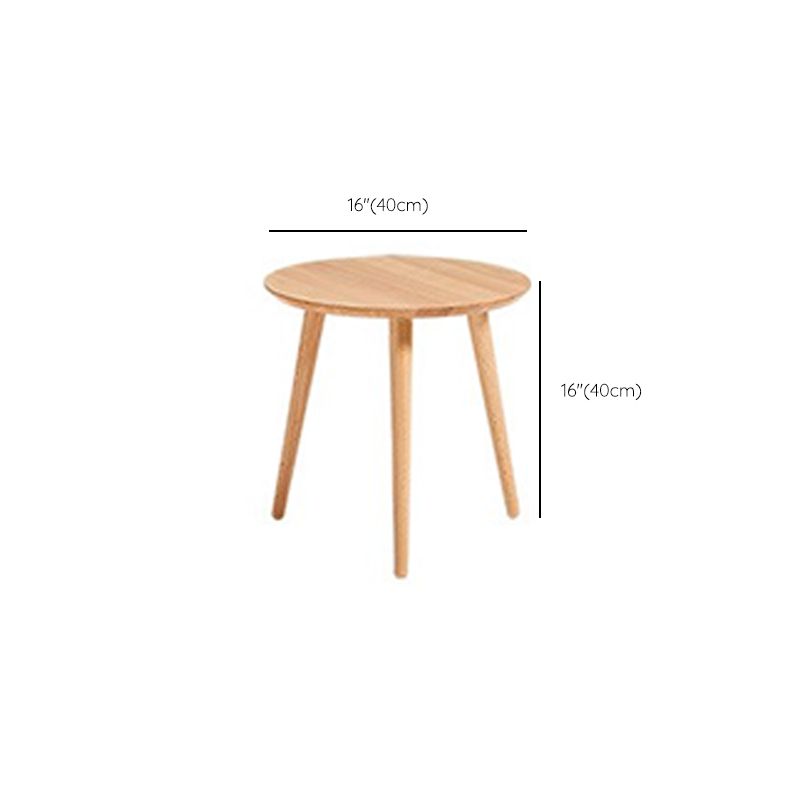 Contemporary Wood 3 Legs Round Living Room Accent Side Table