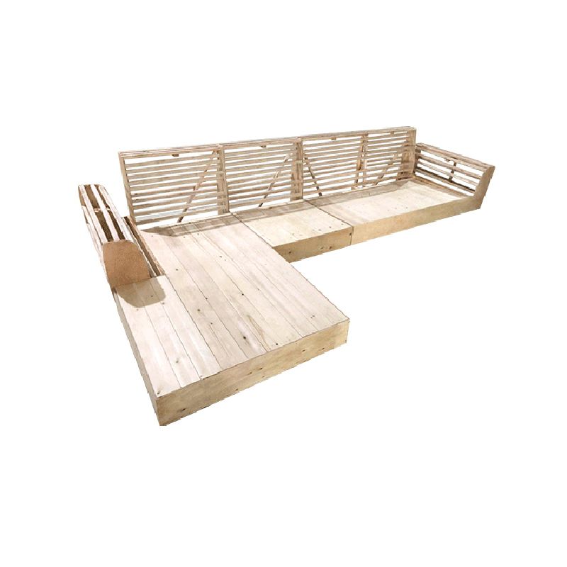 Pillowed Back Cushions Sofa and Chaise 4-Seat Sectional with Storage