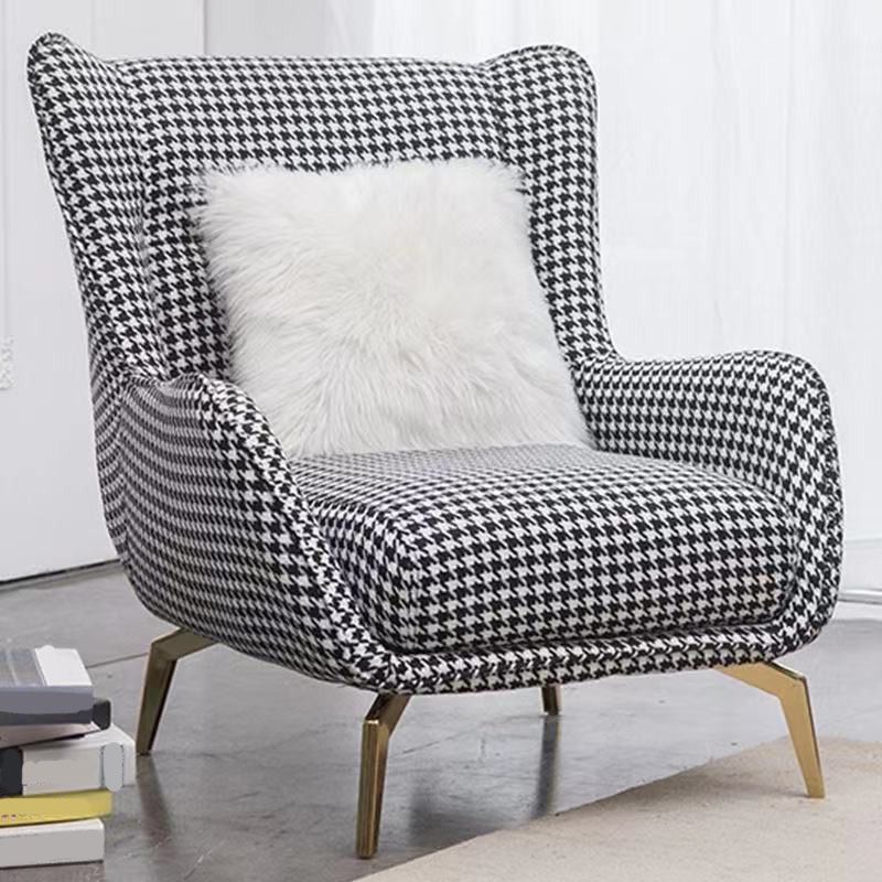 28.34" Wide Faux Leather Armchair Arms Included Chair with Pillow Back