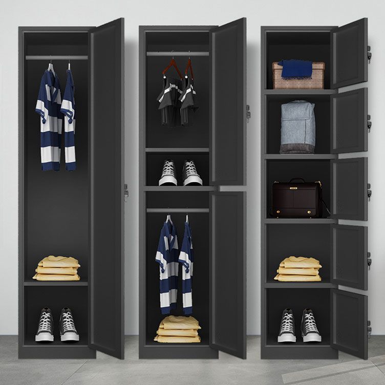 Steel Storage Cabinet Contemporary Wardrobe Armoire for Bedroom