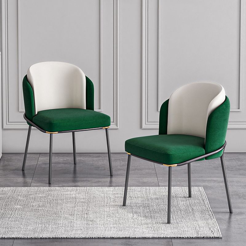 Glam Parsons Side Chair Upholstered Indoor Dining Chair for Home