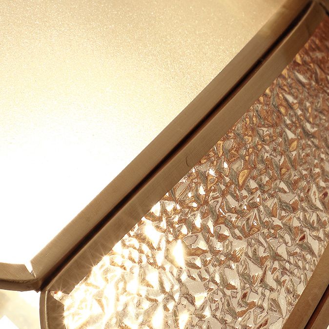 1-Light Bowl Shade Flush Mount Lighting Colonial Style Glass Flush Mount for Hallway