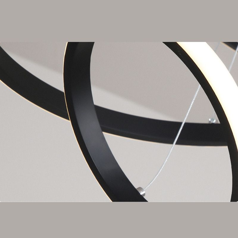 Multi-Tier Chandelier Light Fixtures Modern 3-Light Chandelier Pendant Lamp with Acrylic Shade