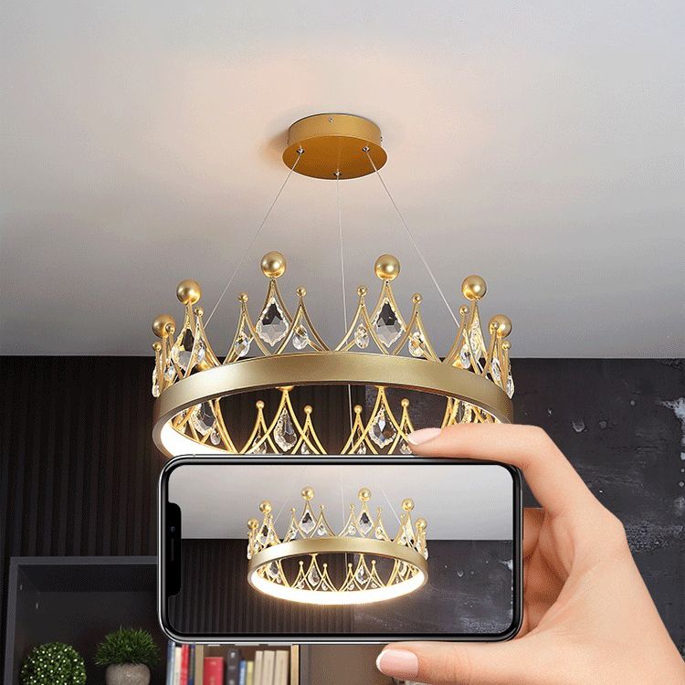 Lampadino a forma di corona a forma di corona oro lampada a led a LED a LED per camera da letto