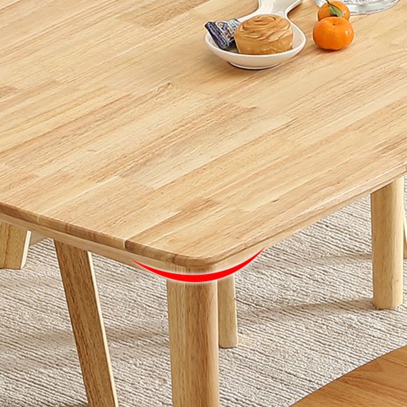Minimalist Style Solid Wood Dining Table Set of Rectangle Shape Formal Dinette Set