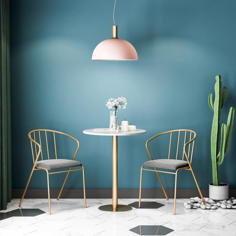 Glam Sintered Stone Dining Set Round 1/2/3/5 Pieces Dining Set for Home Use