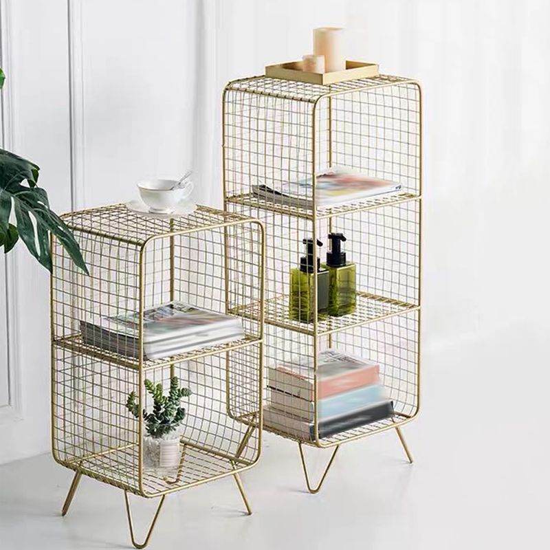 Moderner Metal -Bücherregal mit Metal -Bücherregal für Zuhause und Büro geschlossen