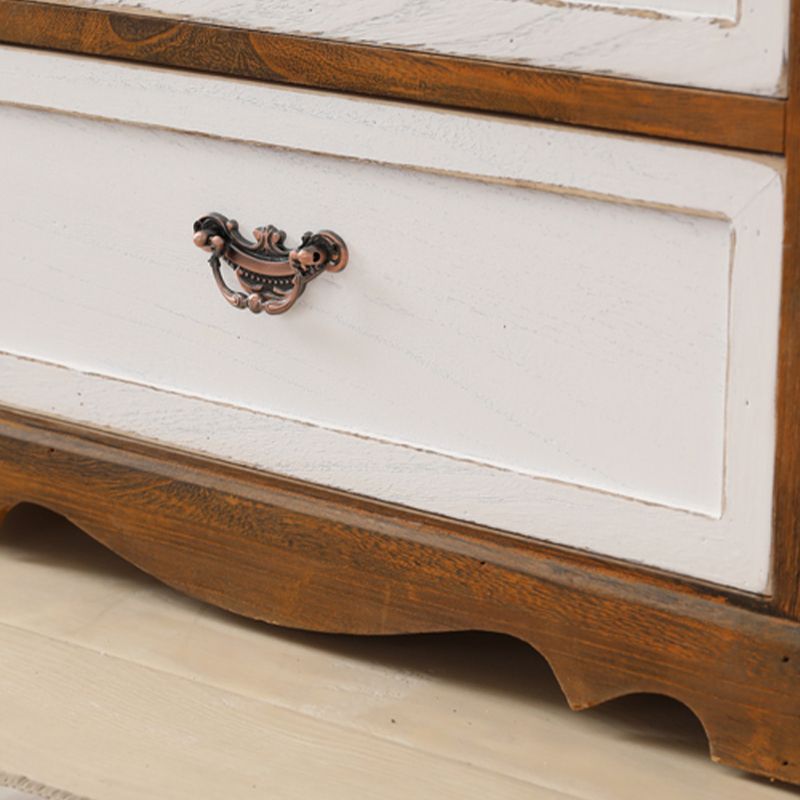 Nautical Bedroom Vertical Storage Chest Wooden Chest with Drawers