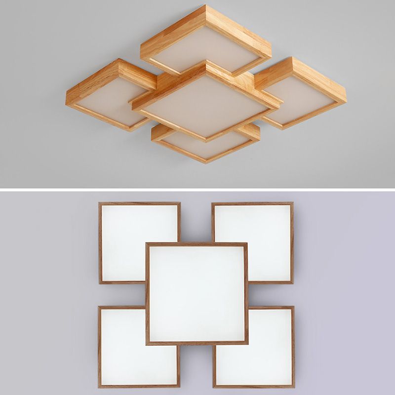 Lámparas de techo empalmadas modernas con montaje empotrado para sala de estar