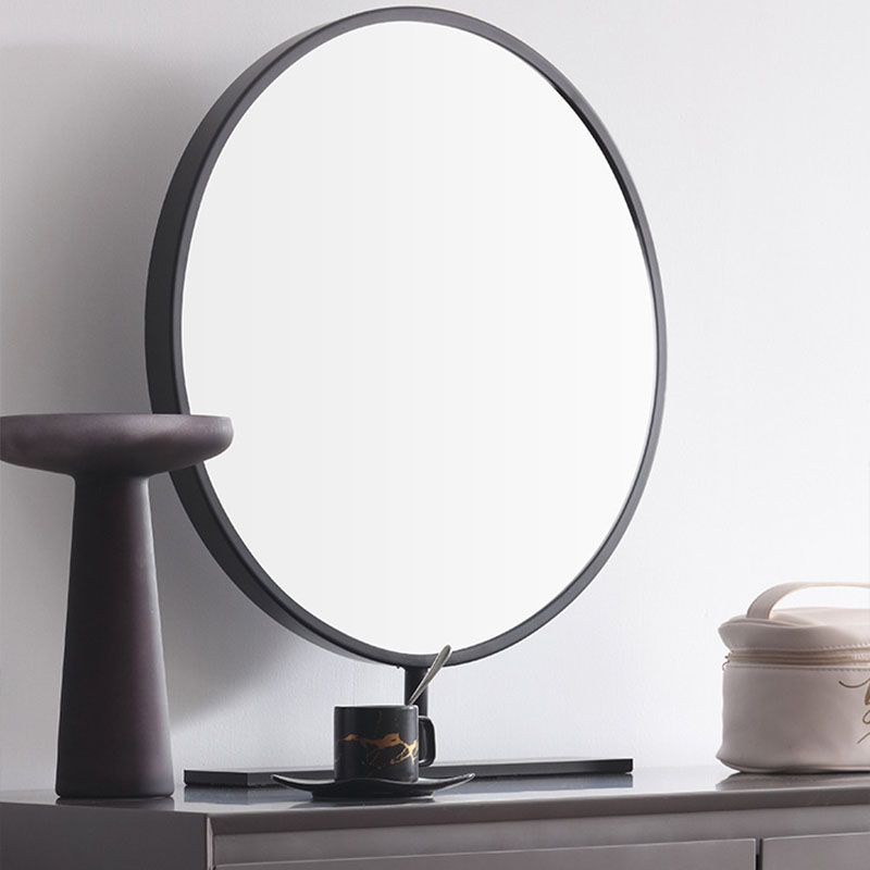 Grey Wooden Vanity Set with Mirror and Drawers Make-up Vanity