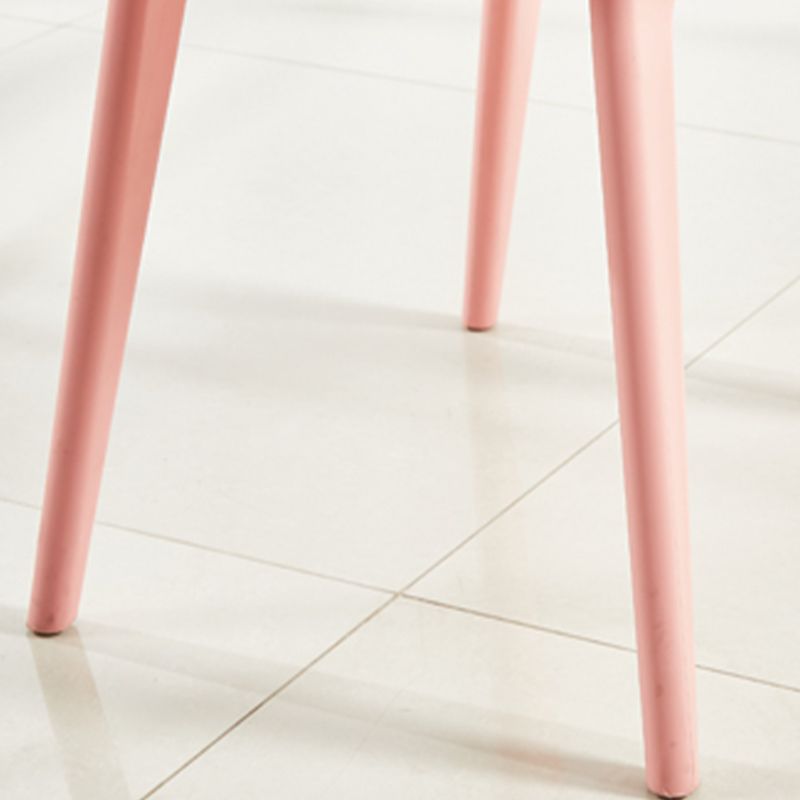 Scandinavian Plastic Dining Side Chair Open Back Armless Dining Chairs