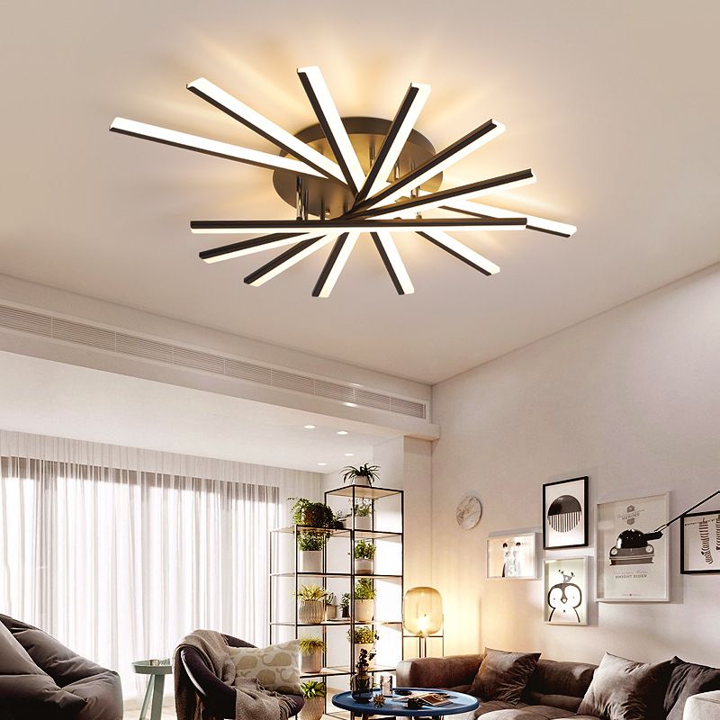 Burst LED Bündig Montierte Halterung Minimalist Acryl Living Room Flush Mount Ceiling Licht
