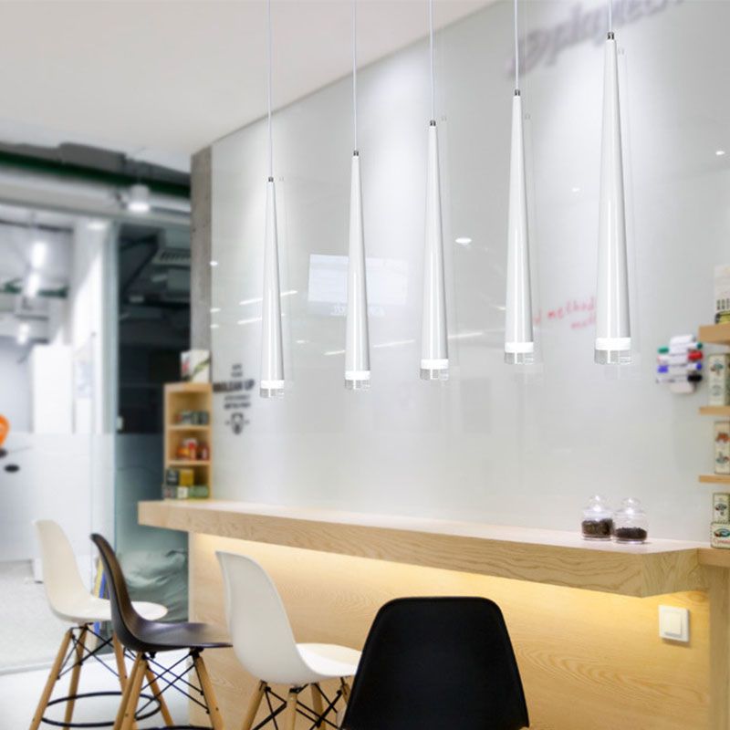 Minimalistische lineare Anhängerbeleuchtung, langes Acrylhängellicht für Wohnzimmer