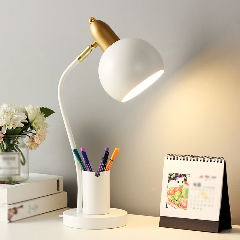 Table en métal macaroon Light Bell 1-Light Bedroom Trill Stringand avec un conteneur à stylo