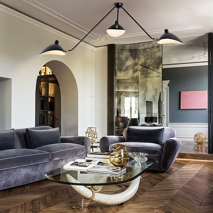 Metalen eendenbill hangende lamp post modern 2/3/5 lichten zwarte woonkamer kroonluchter licht