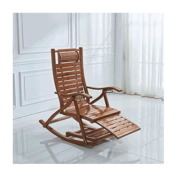 Modern Style Indoor Rocking Chair Natural Ratten Rocking Chair