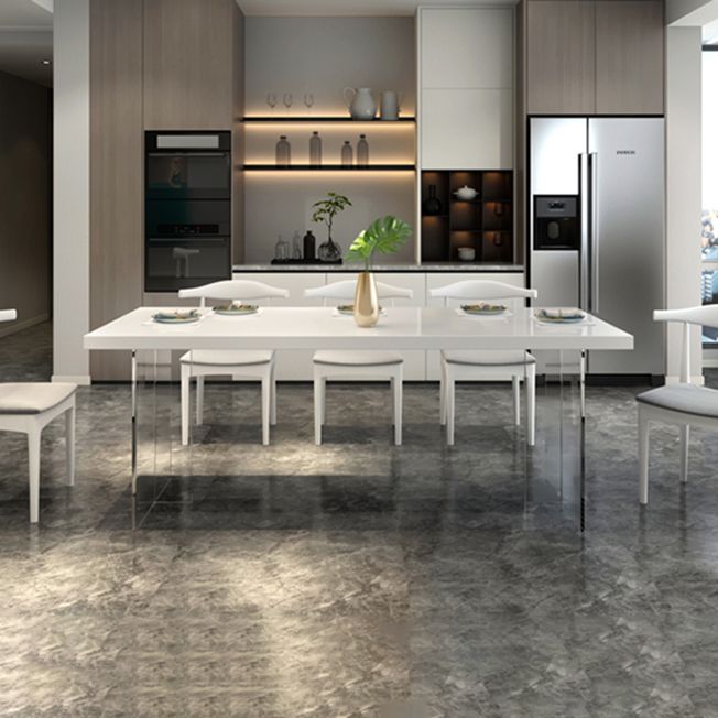 Modern 1/2/5/6/7 Pieces Rectangle Dining Set Solid Wood Dining Table with Chairs