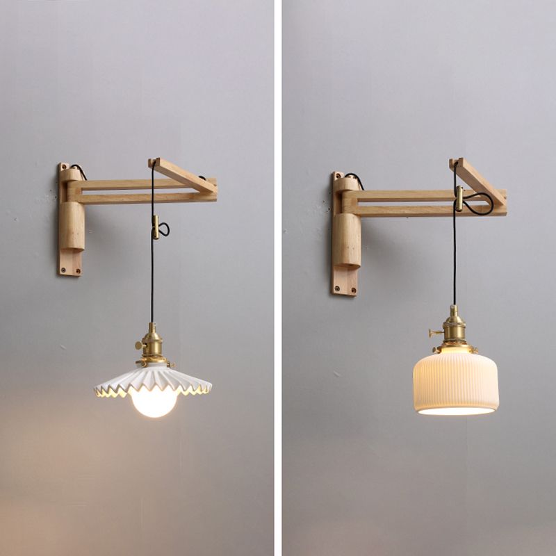 Modern Creative Wall Light Porcelain Bedside Wall Sconce Light for Bedroom
