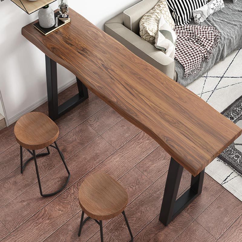 Living Room Solid Wood Counter Wine Table Sled Modern Natural Bar Height Pub Table