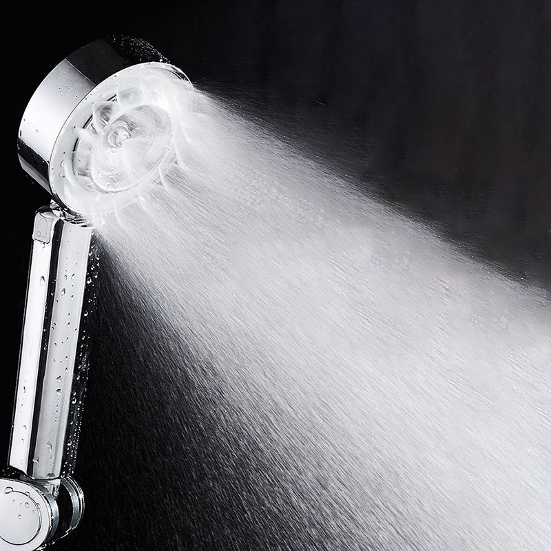 Contemporary Wall Mounted Shower Head Combo Chrome Round Hand Shower