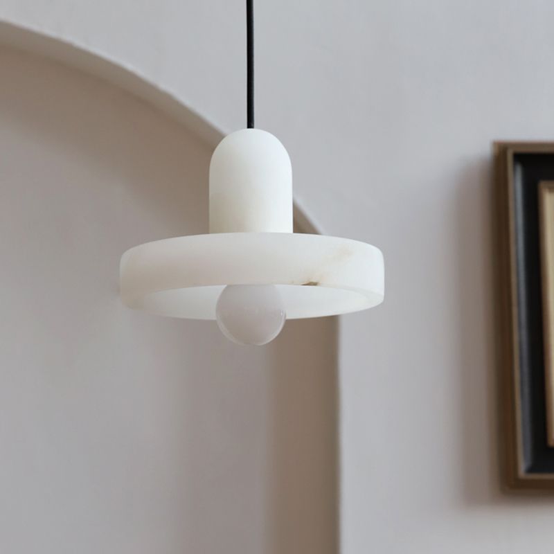 Éclairage suspendu de forme unique Marbre de style moderne 1 pendentif léger pour le chevet