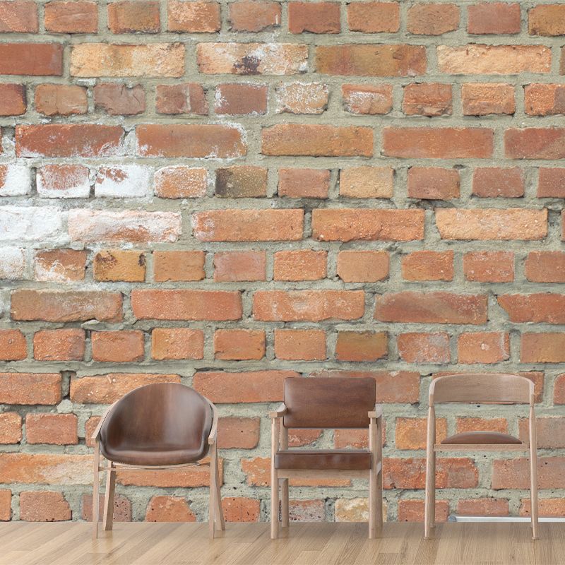 Retro Style Brick Wall Wall Covering Water-Resistant Mural Wallpaper for Living Room