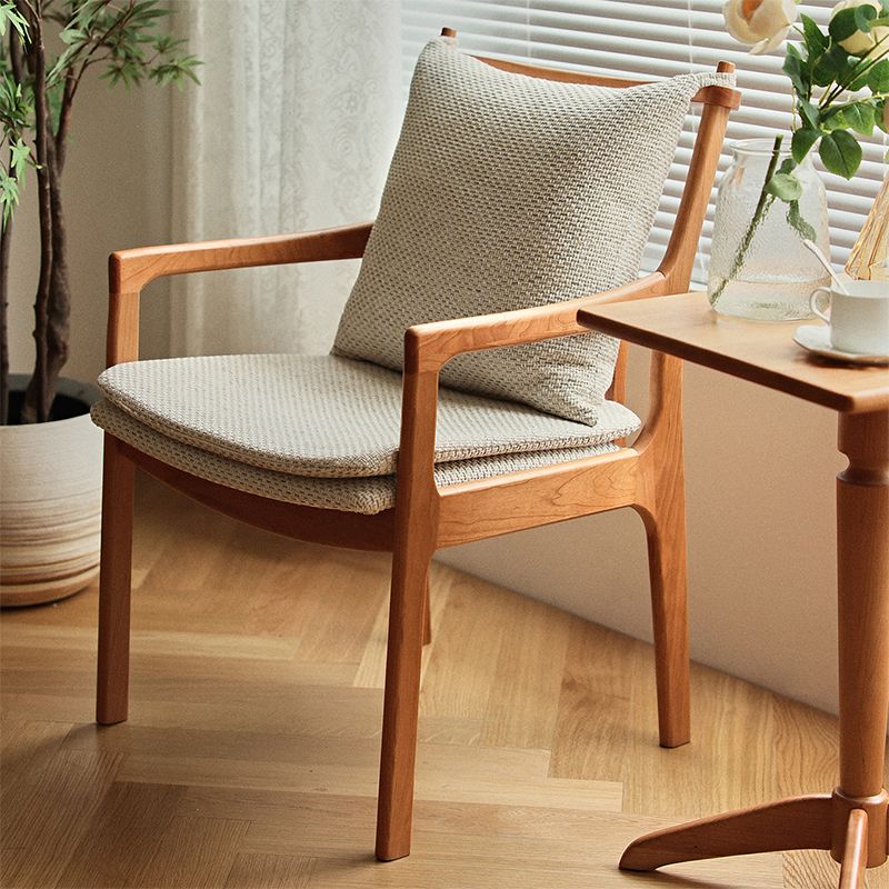 Home Contemporary Dining Chair Solid Wood Upholstered Dining Chair