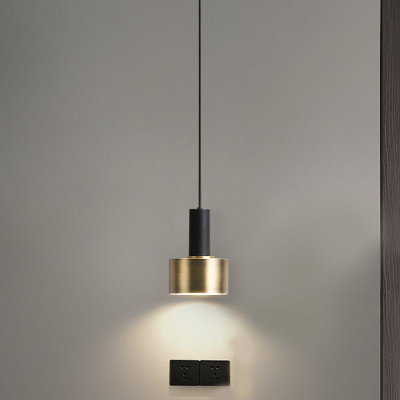 Cylindre métal suspendu plafonnier légère style nordique