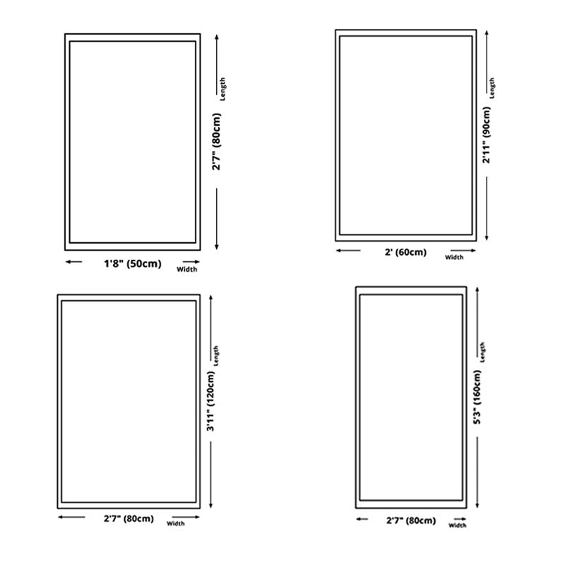 Modern Rug Plant Print Washable Carpet Polyester Stain Resistant Indoor Rug for Home Decor