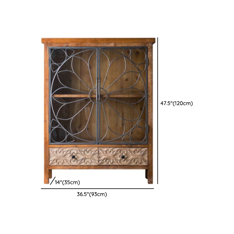 Modern Sideboard Solid Wood Sideboard Cabinet with Doors for Dining Room