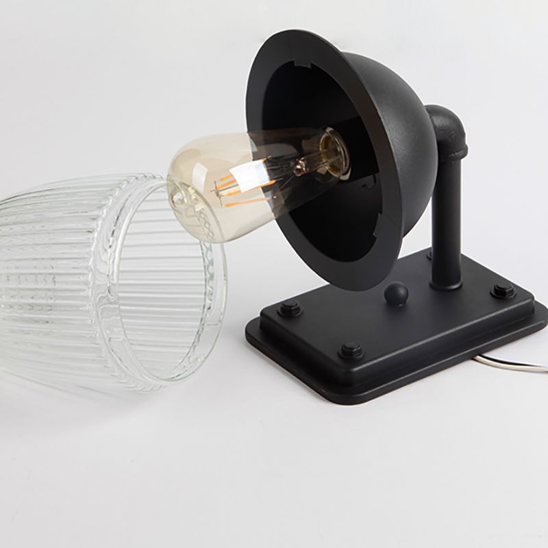 Modern Glass Shade Wall Light Black Single Light Wall Sconce for Outdoors