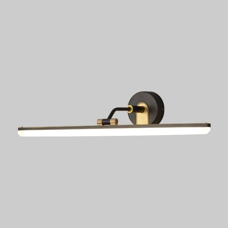 Barra de tocador LED de brazo de metal LED Barra contemporánea Black/Brass Lighting, 18 "/23" de ancho