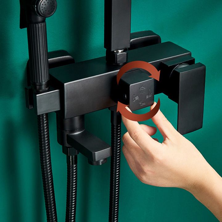 Adjustable Spray Pattern Shower Combo Metal Shower Faucet Arm Shower Head with Slide Bar