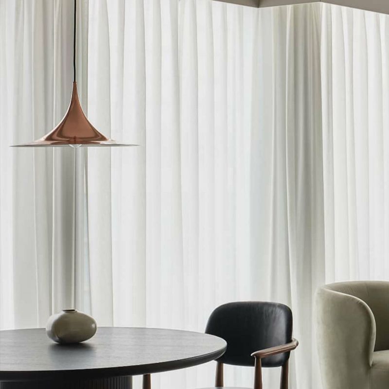 Accesorios de iluminación colgante de trompeta Lámpara de suspensión moderna de 1 luces con sombra de metal