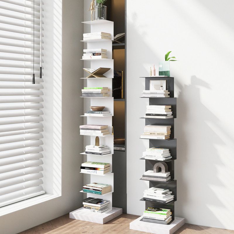 Closed Back Bookcase Contemporary Style Invisible Bookshelf for Study Room and Office
