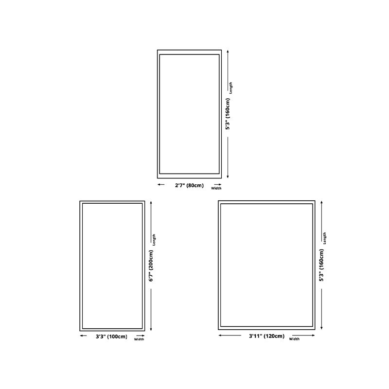 Simple Striped Rug Polyester Indoor Rug Non-slip Area Carpet for Living Room and Bedroom