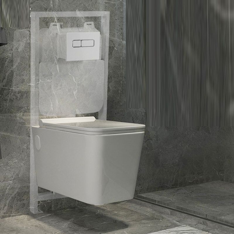 Modern Ceramic Flush Toilet White Wall Hung Toilet Bowl for Washroom