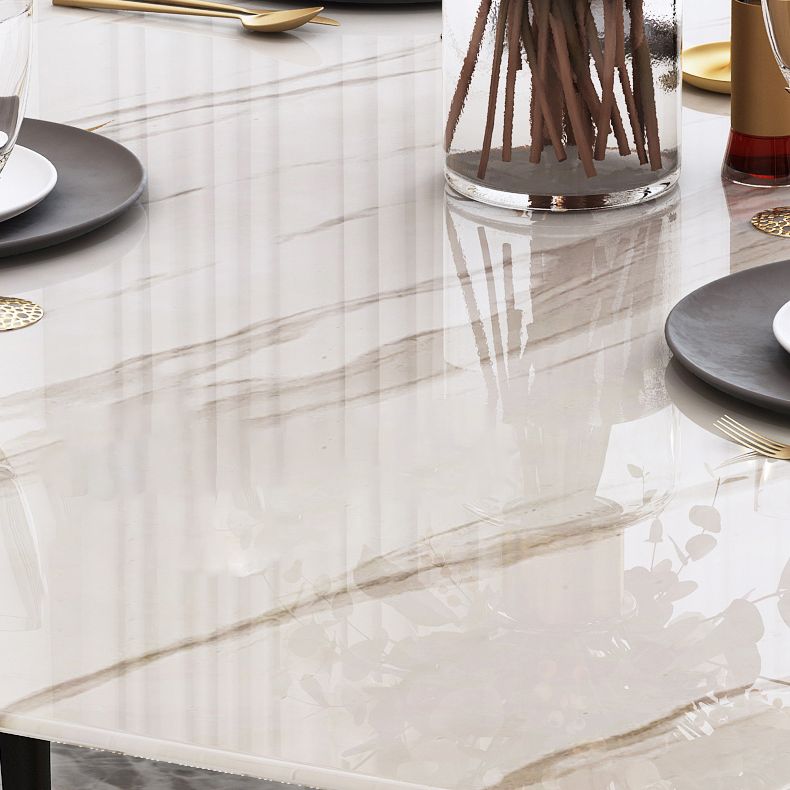 Luxury 1/2/5/6/7 Pieces Dining Set with Stone Rectangle Table and Chairs Dinette Set