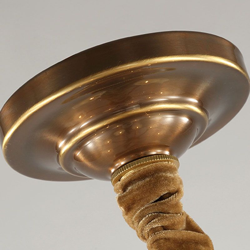 American Style Ceiling Light Bell Shape Ceiling Lamp with Glass Shade for Living Room