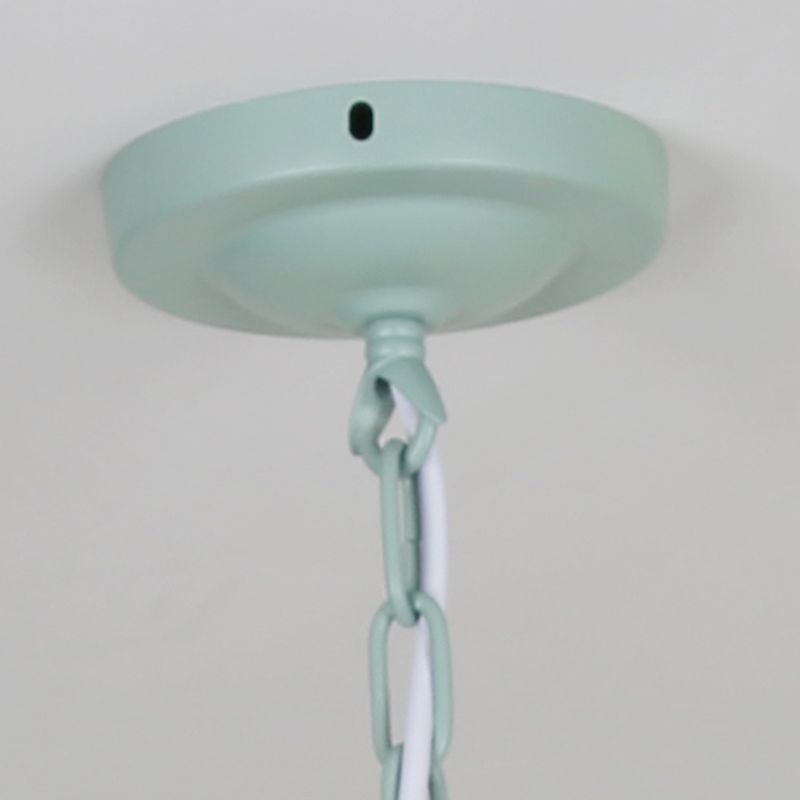 Ceramic Flower Chandelier Pendant Light Nordic Style Hanging Chandelier in Green