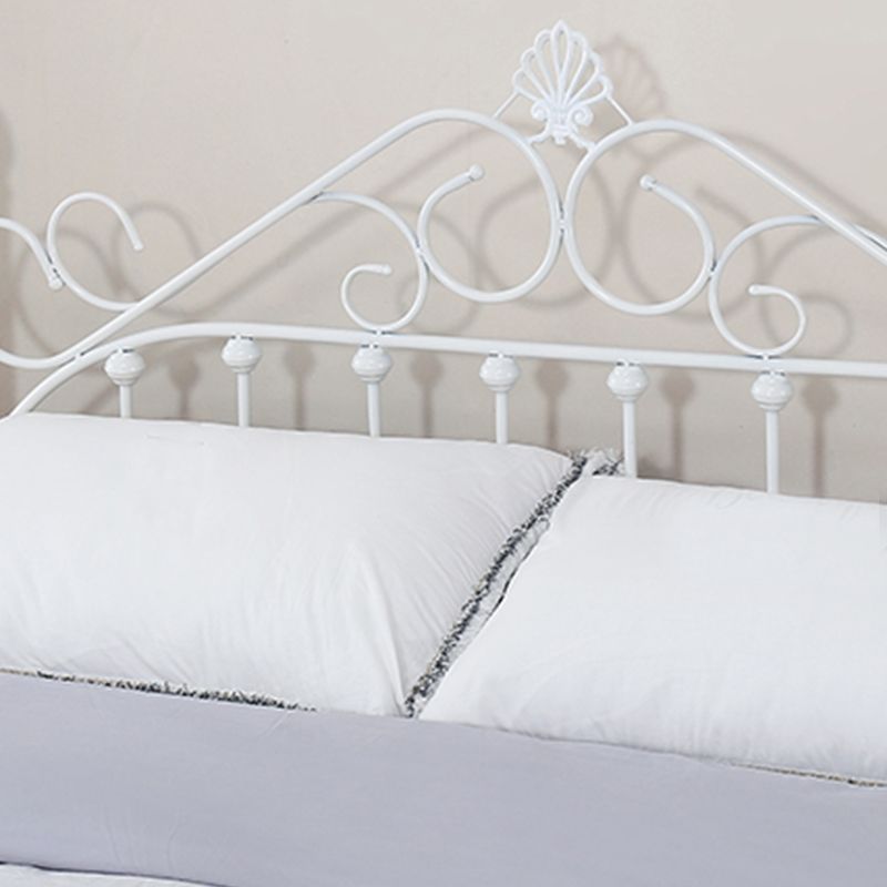Industrial Metal Standard Bed, Open-Frame Arched Headboard Bed