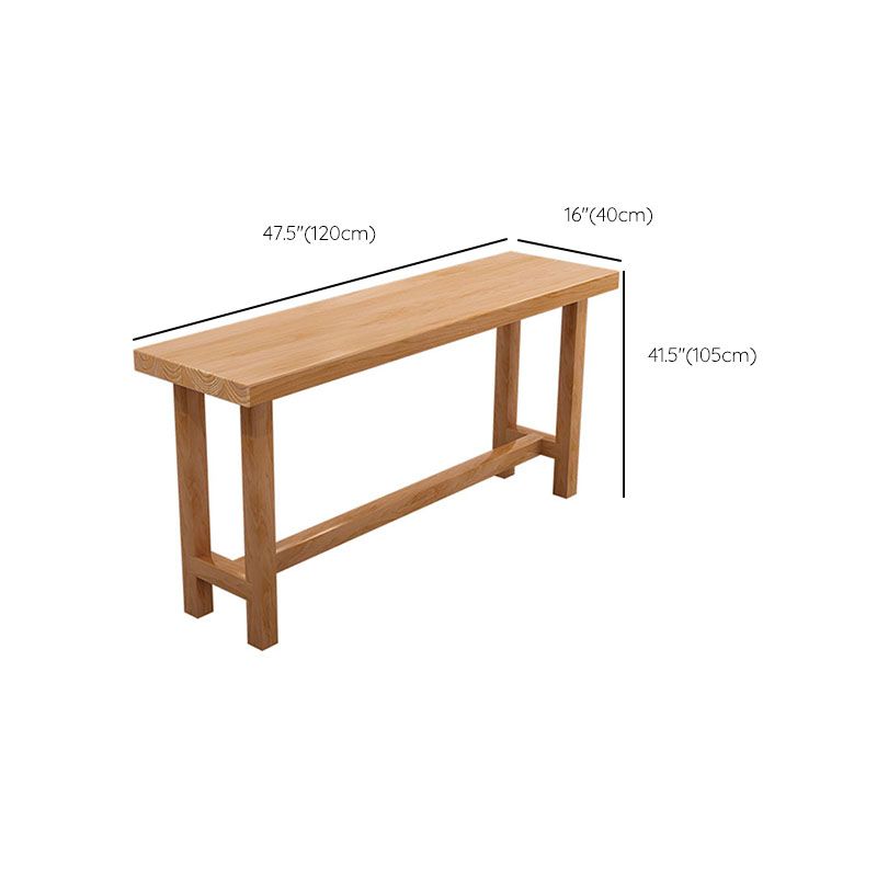 Modern Bar Table Set 1/6/11 Pieces Solid Wood Counter Table with Backless Stools